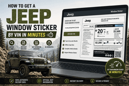How to Get a Jeep Window Sticker by VIN
